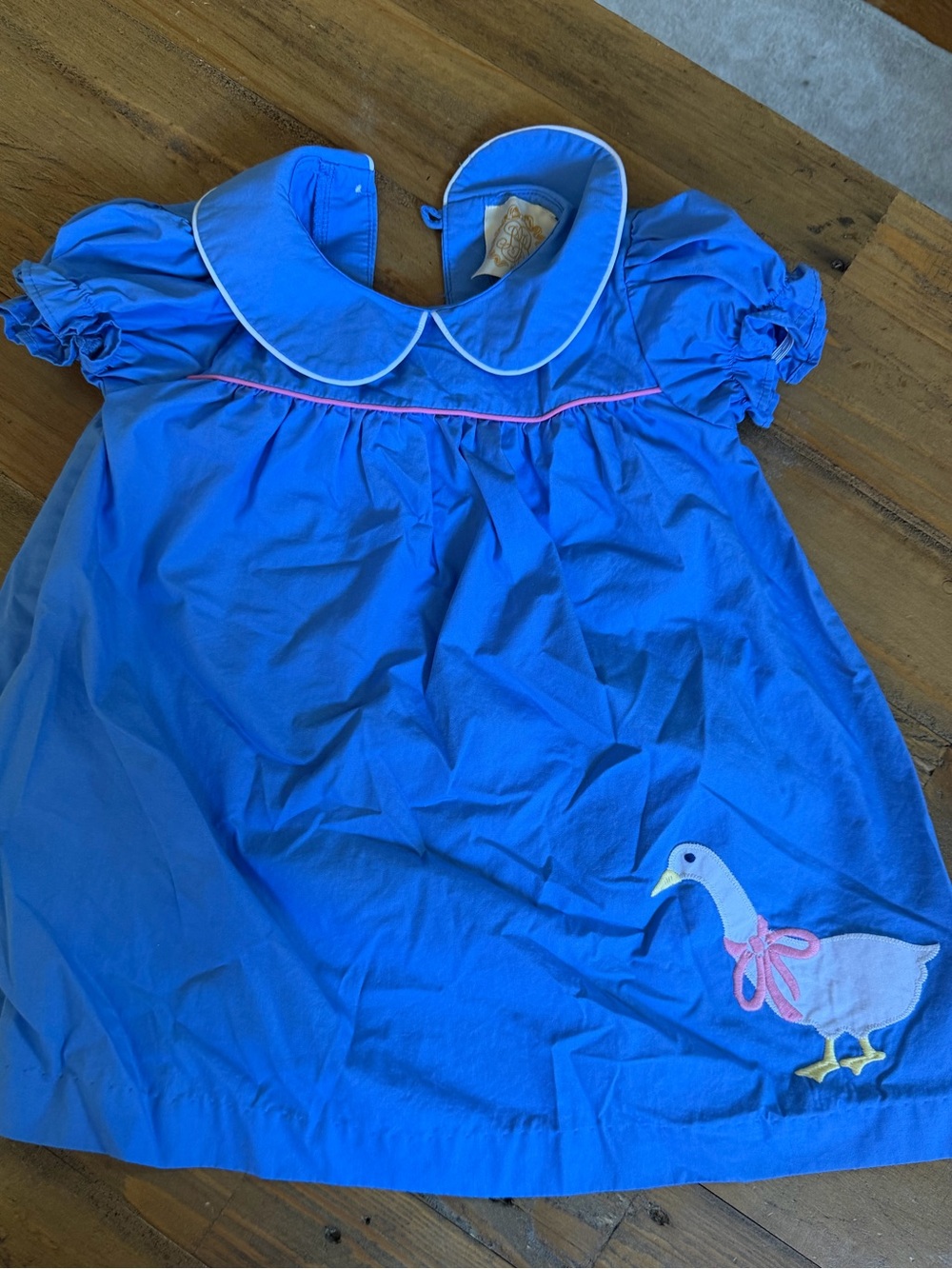Blue Girls' Goose Appliqué Easter Dress - Brand: Beaufort Bonnet Company